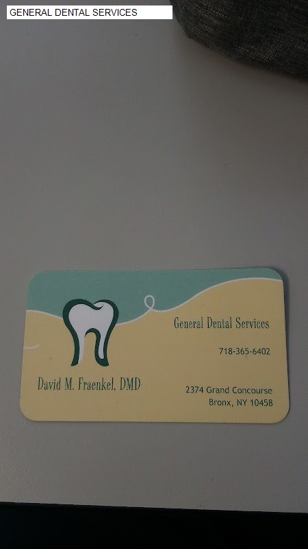 GENERAL DENTAL SERVICES