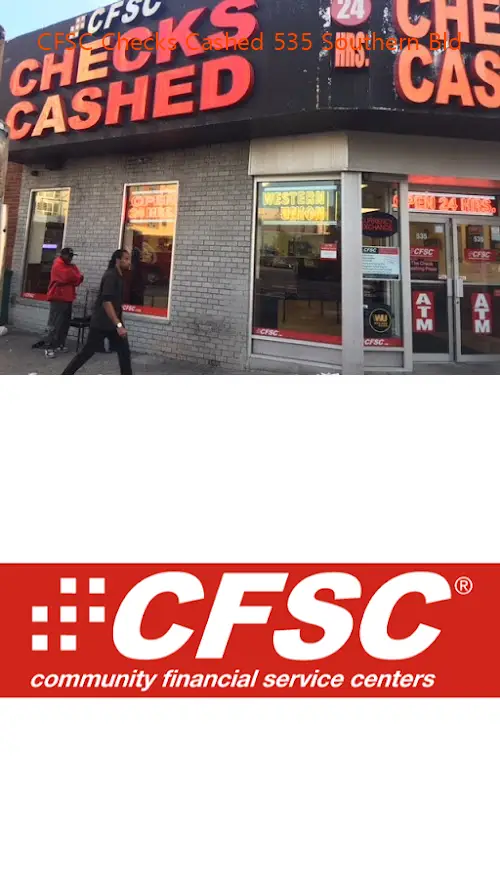 CFSC Checks Cashed 535 Southern Bld